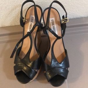 Black Steve Madden wedges